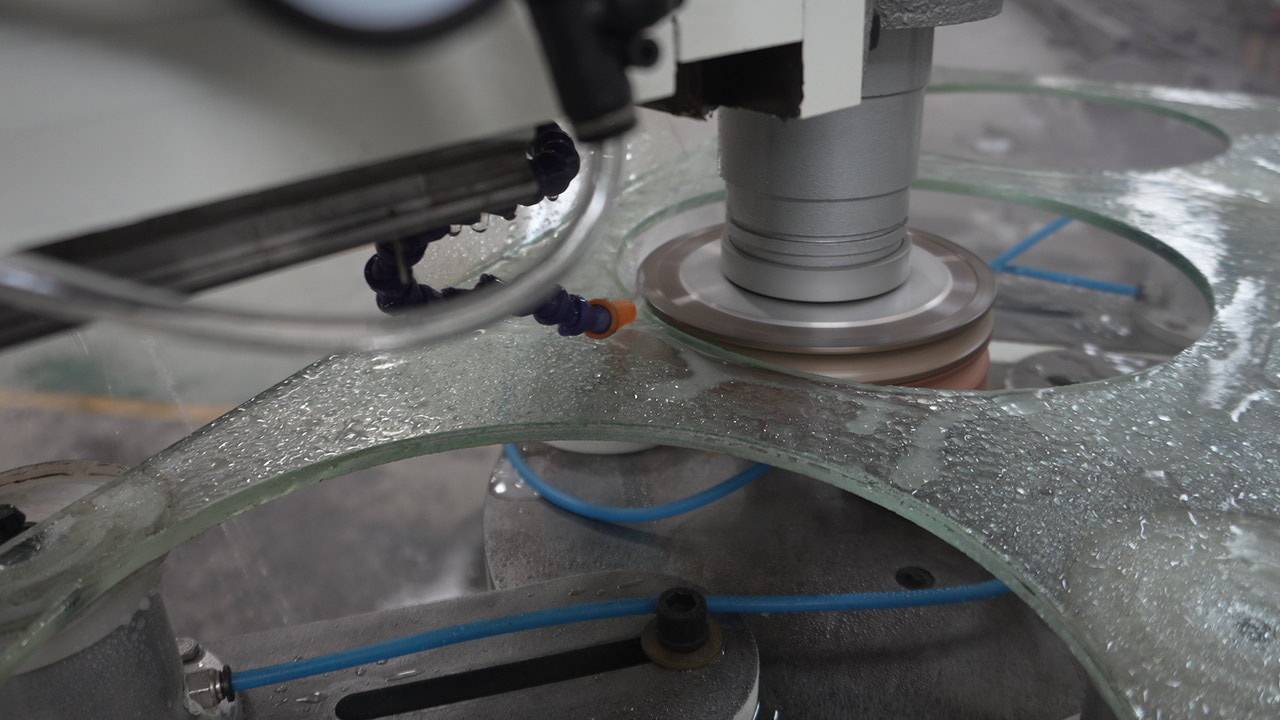 Semi-Automatically Industrial Glass Grinder